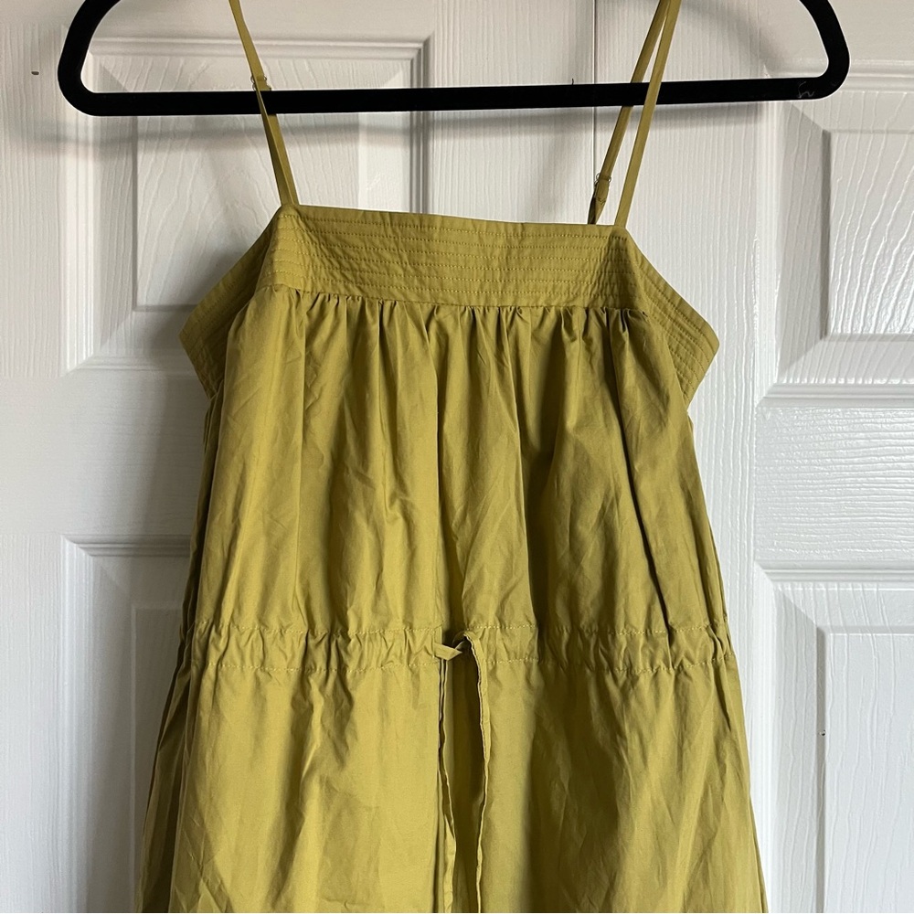 En Saison Minimal Tie Waist Collins Chartreuse Midi Dress - Picture 7 of 11